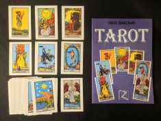 TAROT SET COMPLET 78 de CARTI de joc GHICIT Limba Romana + CARTE 192 pag Talmacire Interpretare Filosofica si Spirituala a Simbolurilor Stare utilizat