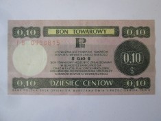 Rara! Polonia 10 Cents 1979 Towarowy,bancnota din imagini