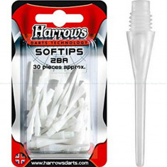 Varf darts Harrows soft 2BA, Dimple 30 buc, alb 26mm foto