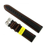 Curea de ceas Neagra din material textil si piele naturala Morellato - 20mm,