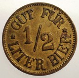 1.355 JETON GERMANIA BERE GUT F&Uuml;R 1/2 LITER BIER