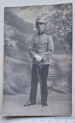 Fotografie sublocotenent Enescu Nicolae &amp;ndash; Regimentul 3 V&amp;acirc;nători Ploiești &amp;ndash; București 1916 foto