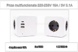Cumpara ieftin Priza Cubica Power Cube 250V 16A 3680W cu 4 Prize EU, 2 USB A, 1 USB C si Buton On/Off