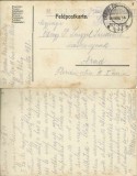 CP1770N Feldpostkarte/carte poștală militară cu ștampila M kir 11 honv&eacute;d t&aacute;bori tűz&eacute;r ezred expediată la Arad, 1918, Feldpost 433