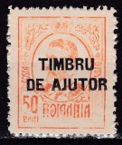 Cumpara ieftin ✅ RO 1915 LP VI 4 " Timbru de ajutor - Carol I gravate ", 50B port.-varietate cadre intrerupte , "5" stanga ,MNH ( defecte originale gumaj )