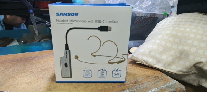 Samson Headset Microphone W USB-C Interface DEU1 De5 Low Profile lightweight #B317