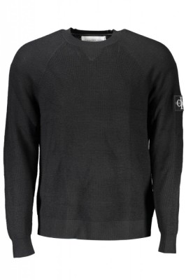 Pulover bărbați, cu logo brodat, Regular fit, negru, XL foto