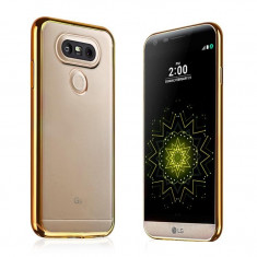 Husa LG G5 Gel TPU Electroplating Gold foto