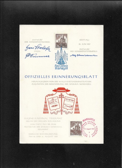 Austria FDC 1958