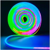 Cumpara ieftin Banda LED neon Tesfish 12V WS2811 5m RGB, benzi LED pixel flexibile adresabile individual IP65 impermeabile