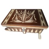 Cutie magică puzzle uriașă de depozitare pentru bijuterii pentru bibelouri cu cheie ascunsă decoratiune maro