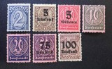 Germania (Deutsches Reich) 1920&ndash;1923 - Mărci de Serviciu / Oficiale "Dienstmarke" Inflației (Lot de 7 Mărci Poștale Neștampilate) - Cod: -OD1