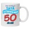 Cana alba personalizata &quot;Asa arata un tata extraordinar - 50 ani&quot;, INOVATIX&reg;. 330ml