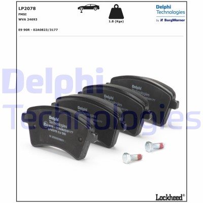 DELPHI LP2078 set placute frana,frana disc foto