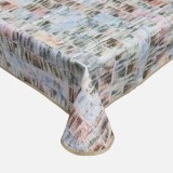 Fată de masă textilă cu model geometric, Maro-gri, 140x180 cm, CMCLASS