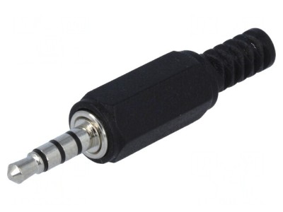 Mufă Jack 2,5mm Tată Stereo cu Manșon 4 Piste Drept foto