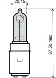 Bec halogen (ba20d) lumina albastra - 12v 35/35w