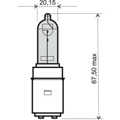 Bec halogen (ba20d) lumina albastra - 12v 35/35w