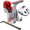 Scaun Bicicleta Copii WeeRide SafeFront Clasic, Montare Centru, 15kg + Casca Protectie WeeRide Police XS (44-48cm)
