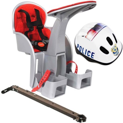 Scaun bicicleta copii SafeFront Clasic, Pozitie montare Centru, 15 Kg si si Casca Protectie XS 44-48 Police WeeRide WR09SKPL foto