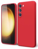 Husa de protectie din Silicon cu Microfibra la interior compatibila Samsung Galaxy A35 5G, Rosu, Oem