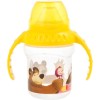 Cana Bebelusi Lulabi Masha si Ursul First Sips, 230ml, 4+ Luni, Fara BPA, Manere Anti-alunecare, Cioc Moale