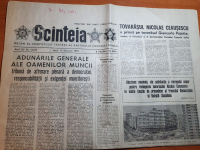 scanteia 12 februarie 1985-intreprinderea metalurgica aiud,bazinul minier motru foto