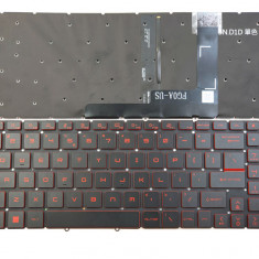 Tastatura Laptop Gaming, MSI, Crosshair 15 R6E, B12UEZ, B12UGZ, iluminata, rosie, layout US