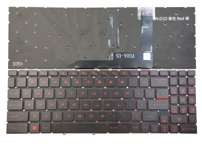 Tastatura Laptop Gaming, MSI, GL76, GF76, MS-17L1, MS-17H3, 11UCK, 11UDK, 12UEK, 12UGK, iluminata, rosie, layout US foto