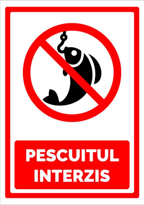 Semn de pescuitul interzis
