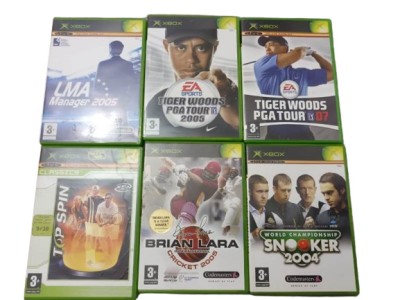 Joc XBOX Clasic Top Spin + Brian Lara + Snooker + Manager + Tiger Woods 05 + 07 foto