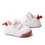 Adidasi albi cu rosu - My fashion (Marime Disponibila: 6-9 luni (Marimea 19