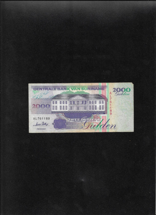 Rar! Suriname Surinam 2000 gulden 1995 seria761189