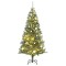 vidaXL Brad Crăciun artificial, 300 LED/globuri/zăpadă pufoasă, 240 cm