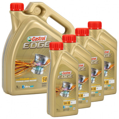 Set Ulei Motor Castrol Edge 5W-30 C3 5L 1552FD + 4 Buc Ulei Motor Castrol Edge 5W-30 C3 1L 15530D foto