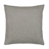 Husa perna Jemidi 50x50 cm, gri uni, poliester, aspect in, cu fermoar. Fata de perna decorativa patrata, lavabila
