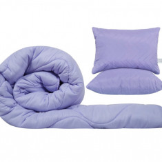 Set SomnART gama Coral, Pilota 200x220 cm si 2 perne 50x70 cm Lavander Relax KipRoom