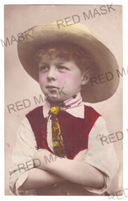 4867 - BRASOV, Ethnic Boy, Romania - old postcard - used - 1902 foto
