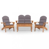 Cumpara ieftin Set mobilier de gradina Adirondack, 4 piese, lemn masiv acacia