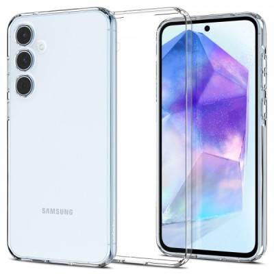 Husa pentru Samsung Galaxy A55 5G A556, Spigen, Liquid Crystal, Transparenta ACS07537 foto