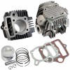 Kit Cilindru + Chiuloasa Cross/ATV 107cc 110cc 125cc, Racire Aer, Piston 52.4mm, Set Motor Complet 4T