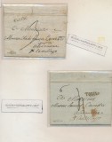 Italy 1817 Postal History Rare 2 x Stampless Cover Torino to Castelleppo DG.020