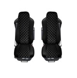 Huse pentru MAN TGX 2015-2021 Camioane Negru Piele LHD
