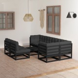 vidaXL Set mobilier de grădină cu perne, 8 piese, lemn masiv de pin 3076663