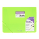 Mapa Strigo Plastic A4, banda elastica,verde neon