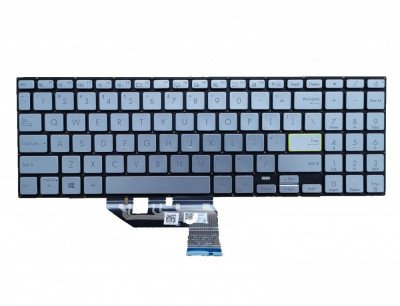 Tastatura Laptop, Asus, VivoBook 15 M513, M513IA, M513U, M513UA, argintie, layout US foto
