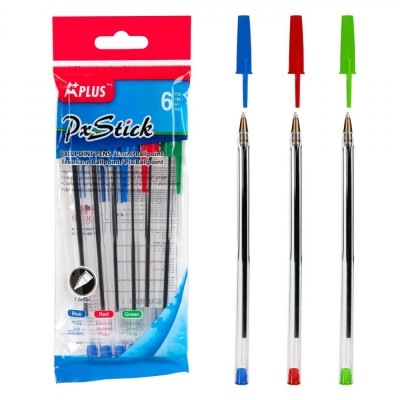 Set Pixuri Ballpoint, PxStick, Multicolor, 6 Bucăți foto