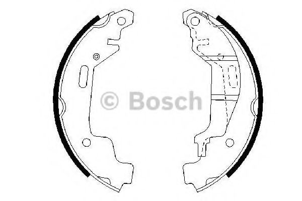 Set saboti frana OPEL AGILA (A) (H00) (2000 - 2007) BOSCH 0 986 487 576