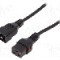 Cablu alimentare AC, 3m, 3 fire, culoare negru, IEC C19 mama, IEC C20 tata, IEC LOCK - IEC-PC1286