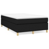 Cumpara ieftin Pat box spring cu saltea, negru, 120x200 cm, textil